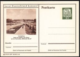 Germany 1962, Illustrated Postal Stationery "Castle In Ludwigsburg", Ref.bbzg - Cartoline Illustrate - Nuovi