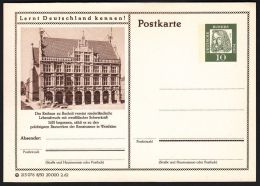 Germany 1962, Illustrated Postal Stationery "Renaissance Structures In Westphalia", Ref.bbzg - Cartoline Illustrate - Nuovi