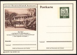 Germany 1962, Illustrated Postal Stationery "Bad Vilbel", Ref.bbzg - Cartes Postales Illustrées - Neuves