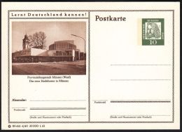 Germany 1962, Illustrated Postal Stationery "Provincial Capital Münster - Municipal Theatre", Ref.bbzg - Bildpostkarten - Ungebraucht