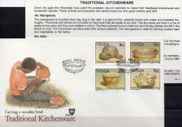 Küchen-Geschirr 1989 Südafrika Venda 183/6 FDC 8€ Traditionelle Geräte Traditional Kitchenware Set Cover Of South Africa - Briefe U. Dokumente