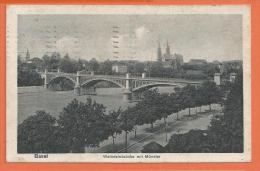 Delcampe - DAC-19 Basel, Wettsteinbrücke Mit Münster. Gelaufen In 1920 - Basel