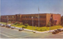 Fresno California, City Hall Building, Auto, C1940s Vintage Postcard - Fresno