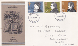 Great Britain 1971 Anniversaries  FDC - Ohne Zuordnung