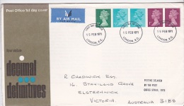 Great Britain 1971 Definitives Addressed FDC - Non Classés