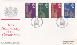 Great Britain 1978 25th Anniversary Of Coronation FDC - Unclassified