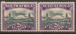 SOUTH AFRICA 1947 2d H Pair SG 116 HM #CM482 - Unused Stamps