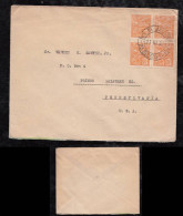 Brazil Brasil 1933 Cover Block Of 4 100R VOVO RIO To PRIMOS USA - Brieven En Documenten
