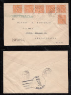 Brazil Brasil 1933 Registered Cover 5x 100R VOVO RIO To PRIMOS USA - Covers & Documents