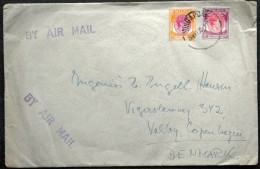 Malaya Singapore 26-5-1952 Letter To Denmark From The East Asiatic Company Air Mail Minr 14C,16C  (lot 3995 ) - Singapour (...-1959)