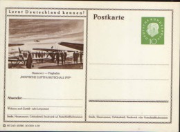 Germany-Federal Republic - Stationery Postcard Unused 1959 -P41,Hannover - Flughafen " Deutsche Luftfahrtschau 1959" - Cartes Postales Illustrées - Neuves