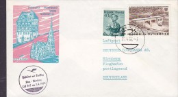 Austria LUFTHANSA Erstflug 1st Floght NURNBERG-WIEN 1962 Cover Brief - Primeros Vuelos