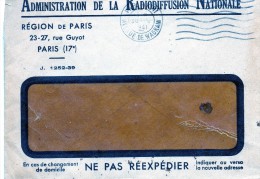 Lettre En Franchise Administration De La Radiodiffusion Nationale - Frankobriefe