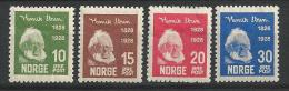 Norvège 1928 N°128/131 Neufs* MLH Henrik Ibsen - Ongebruikt