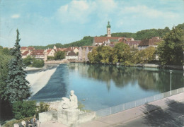 AK Landsberg Am Lech Wehr Romantische Strasse Lechbrücke Gegen Stadtpfarrkirche Kirche Bei Kaufering Buchloe Schwifting - Landsberg