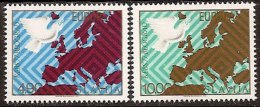 # JUGOSLAVIA YUGOSLAVIA - 1977 - CONFERENCE OSCE EUROPA - Bird  Set 2 Stamps MNH - Unused Stamps