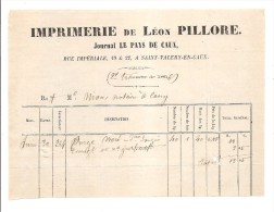 SAINT VALERY EN CAUX IMPRIMERIE LEON PILLORE JOURNAL LE PAYS DE CAUX RUE IMPERIALE - Printing & Stationeries