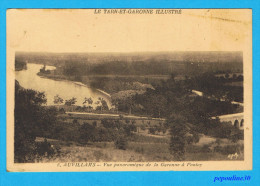 AUVILLAR (Tarn Et Garonne) VUE PANORAMIQUE DE LA GARONNE À PONTOY. - Auvillar