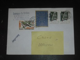 LETTRE LUXEMBOURG AVEC YT 620 633 756 - ECOLES EUROPEENNES - DROITS DE L HOMME - OISEAU ROITELET - - Storia Postale