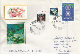 Lettre De KOROR (ILE DE PALAU) Océanie,  Corail,  Adressée à New-York - Inseln