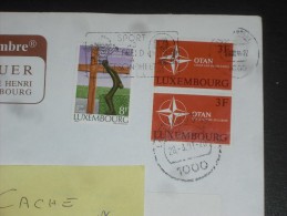 LETTRE LUXEMBOURG AVEC YT 744 1001 - OTAN - RESISTANCE ET DEPORTATION - - Storia Postale