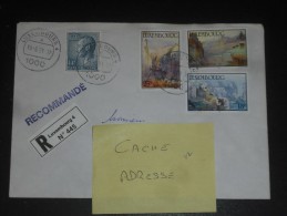 LETTRE RECOMMANDEE LUXEMBOURG AVEC YT 1213 1214 1215 1216 - GRAND DUC JEAN - AQUARELLE  SOSTHENE WEIS - - Covers & Documents
