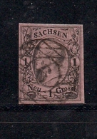 SACHSEN, 1851, Cancelled Stamp(s) 1 Neu Groschen, Friedrich August II, MI 4 # 16074, - Saxe