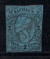 SACHSEN, 1855, Cancelled Stamp(s) 2 Neu Groschen, Johann I, MI 10 # 16077, - Sachsen