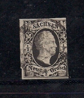 SACHSEN, 1851, Cancelled Stamp(s) 1/2 Neu Groschen, Friedrich August II, MI 3 # 16073, - Saxe