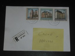 LETTRE RECOMMANDEE LUXEMBOURG AVEC YT 1270 A 1272 - HOTEL DE BOURGOGNE - MAISON SIMONS - MAISON DE CASSAL - - Briefe U. Dokumente