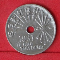 SPAIN  25  CENTIMOS  1937   KM# 753  -    (Nº08014) - 25 Centiemos