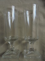 Ancien - Petit Lot De 2 Coupes à Champagne  En Verre "KRITER" (Bar/Bistrot) - Glasses