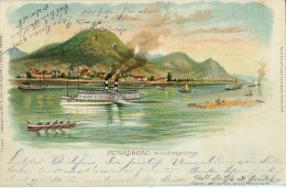 AK NORDRHEIN-WESTFALEN PETERBERGB IM SIEBENGEBIRGE KUNSTLEKARTE AQUARELL REINER BEISSEL,Lithographie ALTE POSTKARTE 1902 - Petersberg