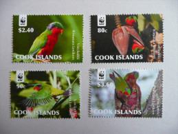 WWF Cook Islands  Rimatara Lorikeet  2010 MNH 4v - Neufs