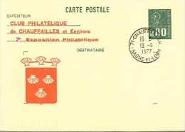 Club Philatélique De Chauffailles - 1977 - Cartes Postales Repiquages (avant 1995)