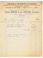 LIBRAIRIE & IMPRIMERIE CLASSIQUES R. HEROGUER & LEON HOVELAQUE à DOUAI (NORD) 1921 - Printing & Stationeries