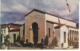 Santa Barbara California, County National Bank & Trust Building, Auto C1940s/50s Vintage Postcard - Santa Barbara