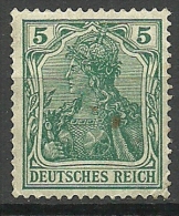 DEUTSCHES REICH 1905/16 Germania 5 Pf Michel 85 * - Ungebraucht