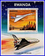 Rwanda 1978 AVIATION = CONCORDE PLANE Over NEW YORK BRIDGES / SPACE SHUTTLE S/S MNH  (3ALL) - Verzamelingen