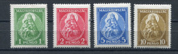 Madonna Patroness Of Hungary 1932 Mi 494-7 Sc 462-5 MH CV 420 Euro - Nuevos