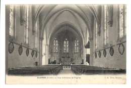 Cp, 76, Clères, Vue Intérieure De L'Eglise, écrite 1919 - Clères