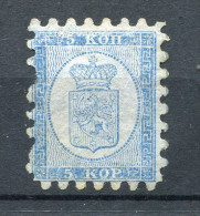 Finland/Russia 1860 Serpentine Roulette Unused 5p Blue Sc 4 Fa 3  1 Perf Is Missing CV $725 - Unused Stamps