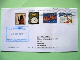 USA 2011 Cover To Nicaragua - Coffee Pot - Raindeer Christmas - Clock Eagle - Storia Postale