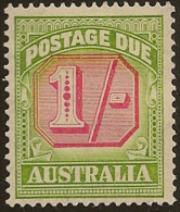 AUSTRALIA 1946 1/- Postage Due SG D128 HM #CT241 - Segnatasse