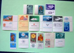 Israel 1950/1960 - Mint With Tabs - Flowers Ambulance Medecine Plane Hand Atom Parachute Diamond - Nuovi (con Tab)