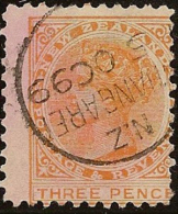 NZ 1882 3d Orange QV SG 240b CP D5h U #CX173 - Oblitérés