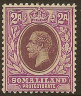 SOMALILAND 1921 2a KGV SG 75 UNHM #CY227 - Somaliland (Protettorato ...-1959)