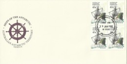 Australia Antarctic Territory 1981 Ships Series III,Kista Dan Block 4,Casey Base - FDC