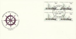 Australia Antarctic Territory 1981 Ships Series III,Norvegia Block 4,Macquarie Island Base - FDC