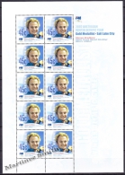 Australie - Australia 2002 Yvert 2018, Salt Lake City Olympics, Medallist Steven Bradbury - Sheetlet - MNH - Sheets, Plate Blocks &  Multiples